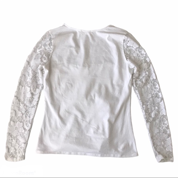 NWOT White Lacy Cotton Sleep Shirt - Picture 6 of 9